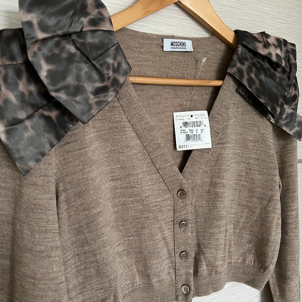 Moschino Cropped Button Sweater